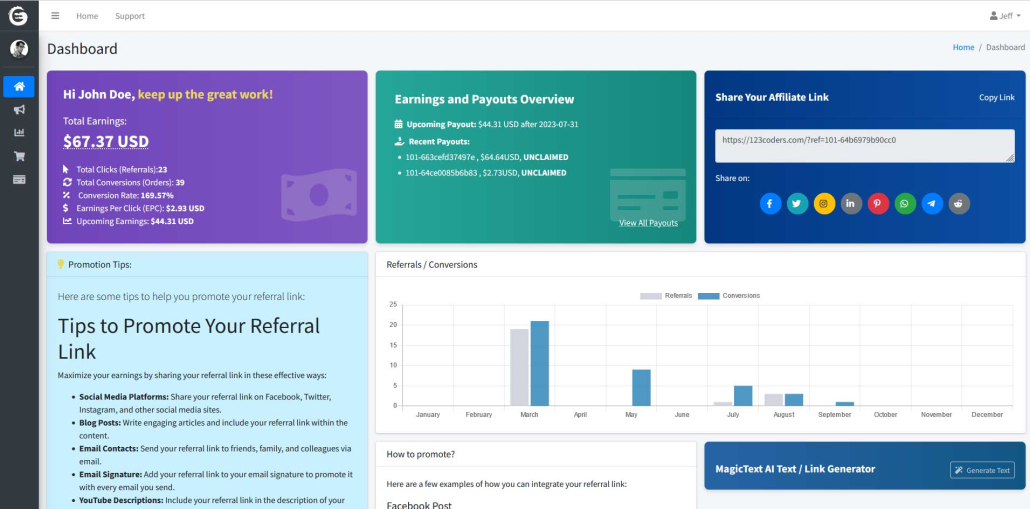 ReferGator AI-Powered Dashboard